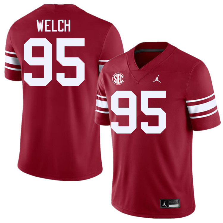 Oklahoma Sooners #95 Austin Welch College Football Jersey Stitched-Throwback